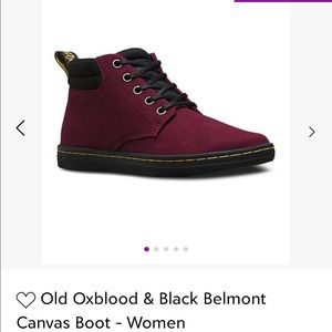 Old Oxblood and black Belmont Canvas Boots